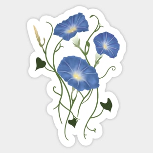 Morning Glory Flowers Sticker